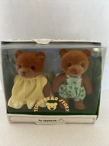 Vintage 1986 Applause Teddy Bear Story Heather & Thistle Mini Dolls-Sealed - Picture 1 of 8