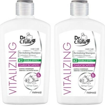Dr. C. Tuna Vitalizing Garlic & Capixyl Shampoo for Hair 16.9oz(500ml) 2 Count  - Image 1 of 4