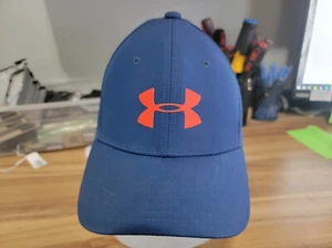 Under Armour UA Navy Blue Pro Fit Stretch Fitted Hat Youth Small/Medium E22 2 - Picture 1 of 4