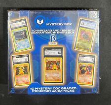 Omega Mystery Box Beta Series - 10 Pokemon Cgc Graded Cards Guaranteed Charizard