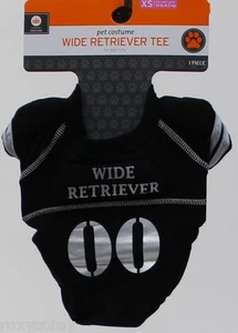 Black & Gray Wide Retriever Dog Tee Shirt Size XSmall up to 10 lbs Length 8 in - Picture 1 of 1