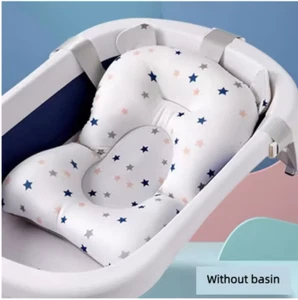 Baby Bath Seat Support Mat Infant Anti-Slip Soft Comfort Body Cushion Foldable - Picture 1 of 7