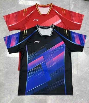 Adult Kid Li-Ning Sports Short Sleeve Tops Tennis Clothes Badminton Wear T-SHIRT - Image 1 of 4