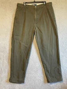 Pantalone vintage Polo Ralph Lauren 38x30 marrone Hammond con polsini in cotone - Foto 1 di 22