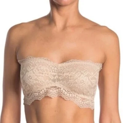 Free People Women's Extra Small XS Lacey Looks Bandeau Bralette Sand Nude - Image 1 of 4