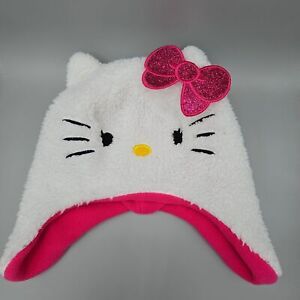 Sanrio Hello Kitty Beanie Hat Toddler 2T to 5T Winter Warm Wear Pink Fleece Bow