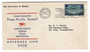C20 FDC Pan-American Clipper San Francisco - Honolulu FAM 14 Flown - Picture 1 of 2