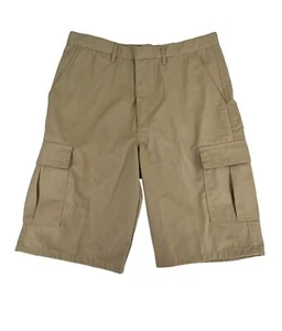 Galaxy Harvic Men's Cotton Chino Shorts Khaki Size 34 - Picture 1 of 2