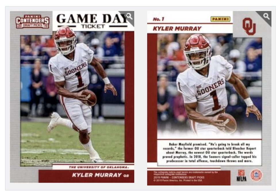 2019 Panini Contenders Draft Picks Gameday Ticket #1-40 Football Cards -You Pick - Image 1 of 4