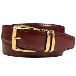 Herren Echtleder wendbar 1-1/8" breit schwarz burgunderrot lässig elegant Gürtel - Bild 1 von 3