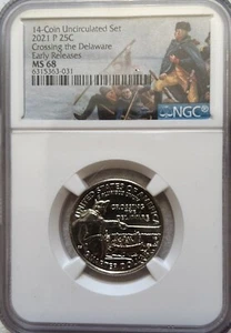 2021 P Washington Quarter NGC MS68 Crossing the Delaware - Picture 1 of 2