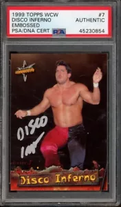 Disco Inferno #7 1999 Topps WCW en relieve automático PSA auténtico - Imagen 1 de 2