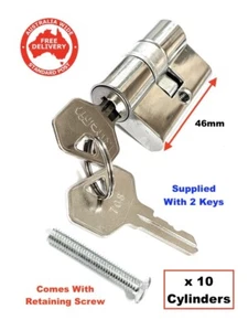 10 x Screen Door Lock Cylinders Suits Whitco W892117 -5 Disc Cylinder-Free Post - Picture 1 of 5