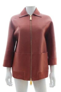 DSquared2 Lamb Leather Jacket / Rust - Picture 1 of 4