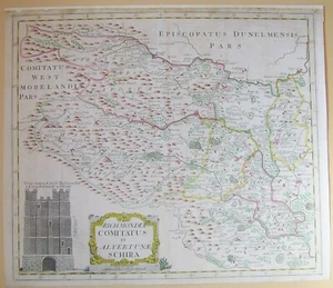 Yorkshire (Richmondshire): antique map by Roger Gale, 1722 - Picture 1 of 3