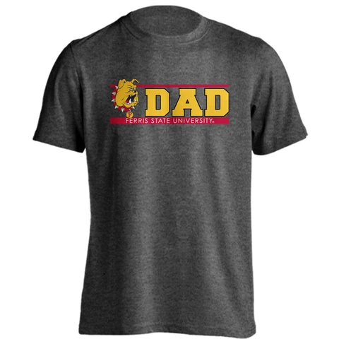 Ferris State University Bulldogs Dad Tee Father Parent Short Sleeve T-Shirt Cover