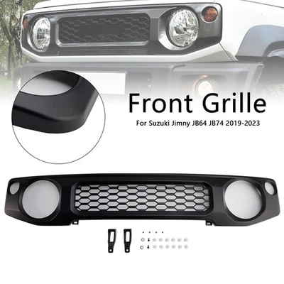 Black Honeycomb Front Bumper Grille Grill Fit Suzuki Jimny JB74 2019-2023 Foto 1 de 4
