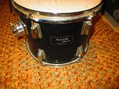 LUDWIG ACCENT CS RACK TOM TAMBOR 12” X 11” NÚCLEO DE MADERA NEGRO Con MONTAJE Foto 1 de 4