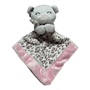 Carters Bear Baby Lovey Security Blanket Animal Cheetah Leopard Print Pink Girl - Picture 1 of 7