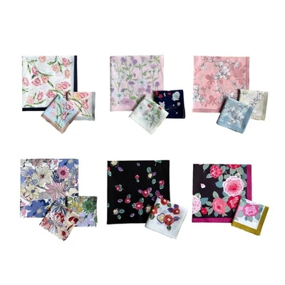 Women and Girls Colorful Hankies Absorbent Polyester Handkerchief for Presents - Image 1 of 4