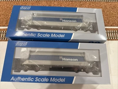 Pair Of 2x Dapol JHA P&D Hanson Middle Hopper Wagons OO Gauge - Image 1 of 2