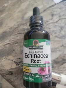 Natures Answer Echinacea Root 2oz Alcohol-Free Gluten-free, New-Sealed Exp:1/27 - Picture 1 of 5
