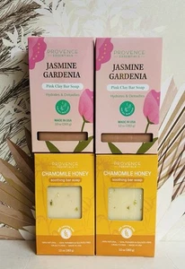 4-Pack Provence Essentials ~ Jasmine Gardenia & Chamomile Honey Bar Soap 10 oz - Picture 1 of 2