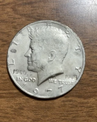 Error 1977 P Kennedy Half Dollar Off Center, Stamped 1960-1985 25th Anniversary  - Image 1 of 3