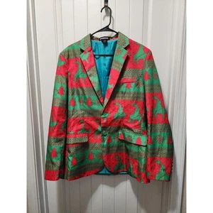 Ugly Christmas Men’s Blazer Sport Coat Size L 42-44 Naughty Humping Moose Kitsch - Picture 1 of 7