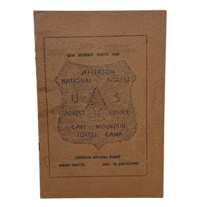 1946 Jefferson National Forest Cave Mountain Forest Camp Broschüre Roanoke, VA - Bild 1 von 8