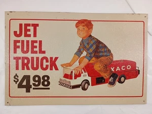 Vintage 1998 Texaco Jet Fuel Truck Tin Sign - Picture 1 of 6