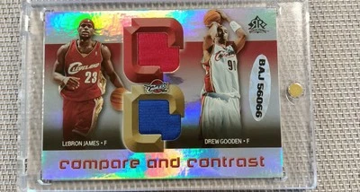 2005-06 REFLECTIONS COMPARE AND CONTRAST LEBRON JAMES JASON KIDD PATCH JERSEY 50 - Image 1 of 2