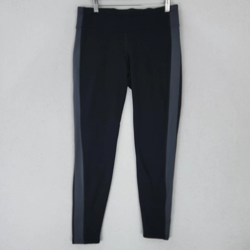 Pantalones Athleta Mujer Grandes Negros Gris Cummit Forrados de Vellón Leggings Ajustados Pull On Foto 1 de 4