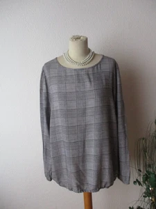 TCM Damen Bluse Gr. 44 schwarz-weiß langarm Runder Ausschnitt - Bild 1 von 7
