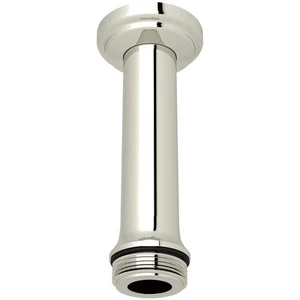 Perrin and Rowe U.5388PN 4" Ceiling Mounted Shower Arm and Flange, Polished Nick - Picture 1 of 4