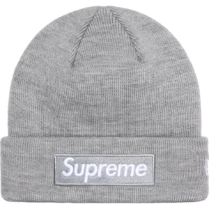 Supreme New Era Box Logo Beanie Grey FW24 Brand New! Presale ✅️ - Picture 1 of 3