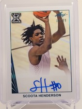 2021-22 Leaf Memories Draft SCOOTA HENDERSON Blue AUTO Autograph RC 16/99