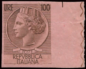 Syracuse Lire 100 proof print on pink paper without watermark - Picture 1 of 1