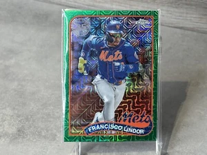 2024 TOPPS SERIE 1 FRANCISCO LINDOR RIFRATTORE MOJO VERDE PARALLELO 1989 91/99 - Foto 1 di 2