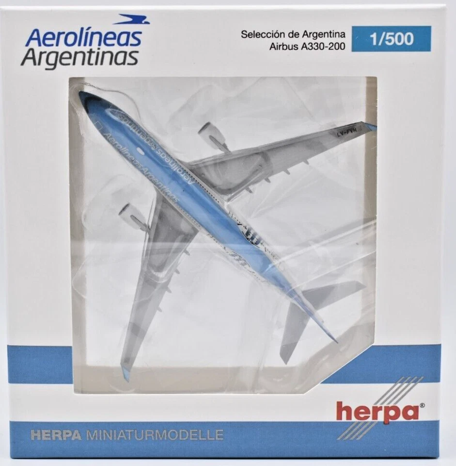 Avión Herpa Wings 1/500 Aerolíneas Argentinas Airbus A330-200 Messi. 537247 Foto 1 de 4