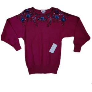 90's Vintage Victoria Jones Beaded Knit Pullover NEW - Picture 1 of 13