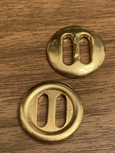 Echt Metall glänzend goldfarben Knöpfe 18 mm (28 L 2 Loch 6er Pack - Bild 1 von 3