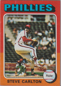 STEVE CARLTON; 1975 MINI TOPPS CARD # 185