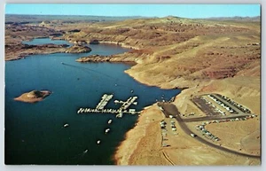Postal Wahweap Marina Lake Powell vista aérea Arizona AZ - Imagen 1 de 3