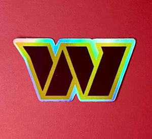 Washington Commanders NFL Football Holographic Sticker Decal - Picture 1 of 2