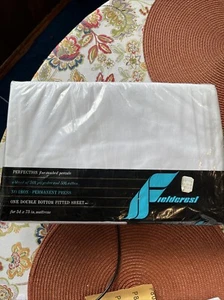 Fieldcrest Perfection Fine Combed Percale FULL Fitted Sheet WHITE NOS - Picture 1 of 5