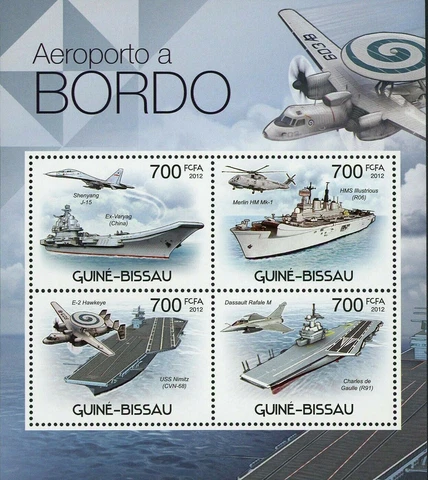 Airports & Planes Stamp Shenyang J-15 Ex-Variag E-2 Hawkeye S/S MNH #5897-5900 Cover