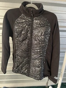 New Balance Full Zip Black Fleece Jacket Womens Medium - Picture 1 of 11