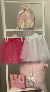 Girls Ballerina Bundle. Bag Cushion Tutu Books . New And Used Items . Capezio - Picture 1 of 14