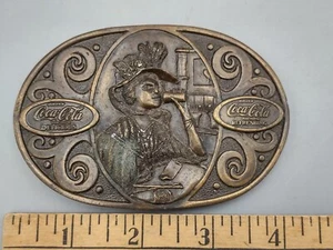Vintage Classic Coca-Cola Belt Buckle 1976 Bergamot Brass Works - Picture 1 of 5